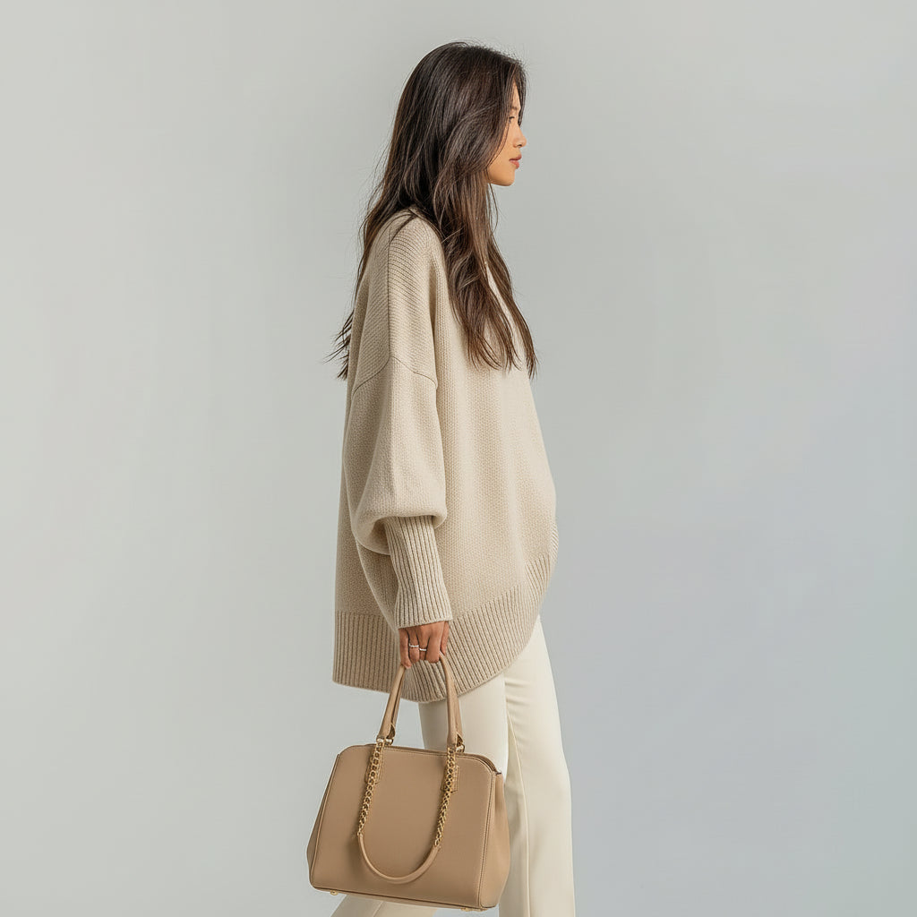 Mara | Asymmetrical Knit Poncho