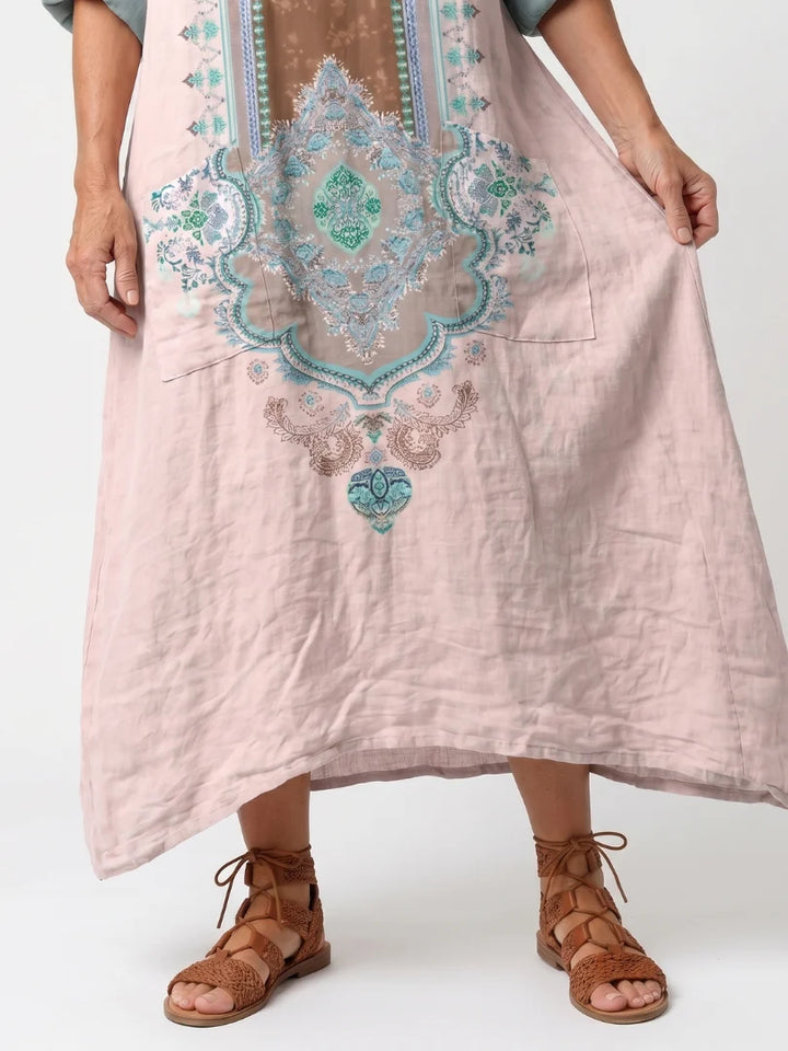 Aleta | Designer Panel Relaxed Pocket Midi Dress