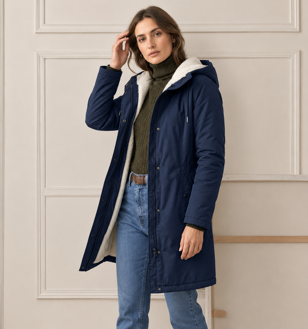 Audrey | Cozy Hooded Water-Resistant Coat