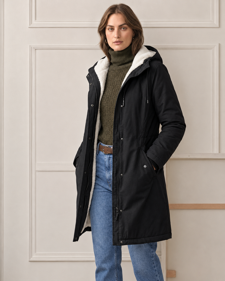 Audrey | Cozy Hooded Water-Resistant Coat