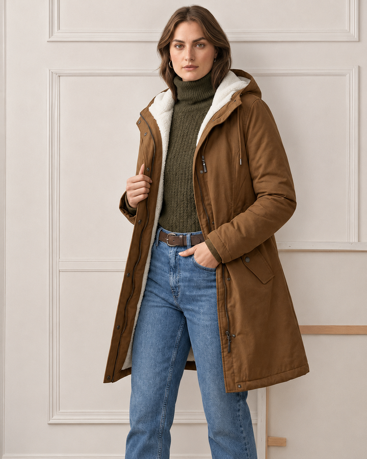 Audrey | Cozy Hooded Water-Resistant Coat
