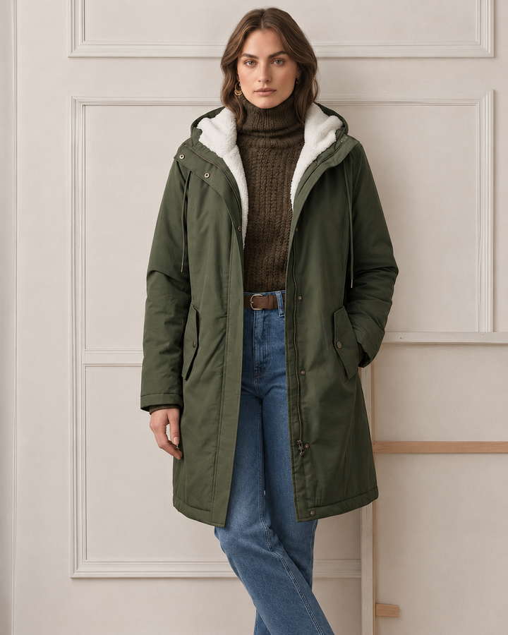 Audrey | Cozy Hooded Water-Resistant Coat