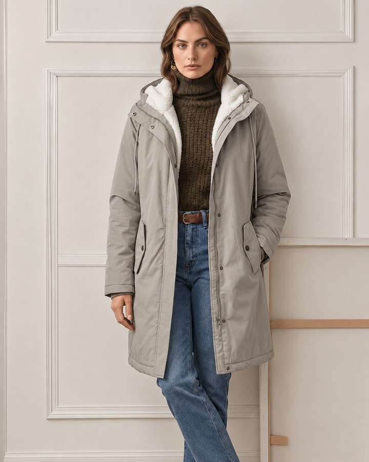 Audrey | Cozy Hooded Water-Resistant Coat