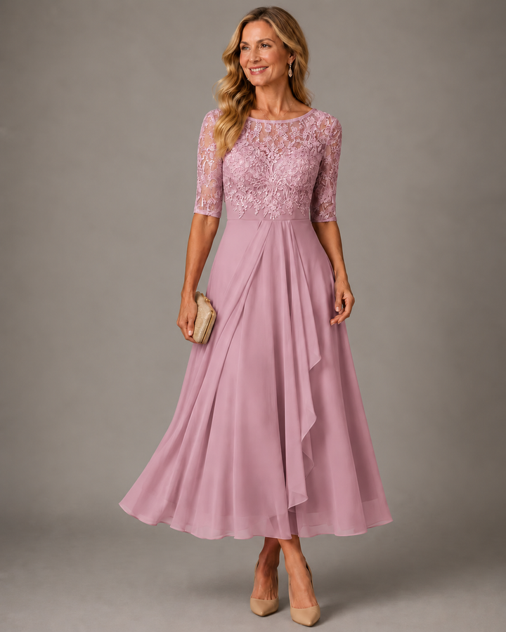 Avery | Draped Midi Dress
