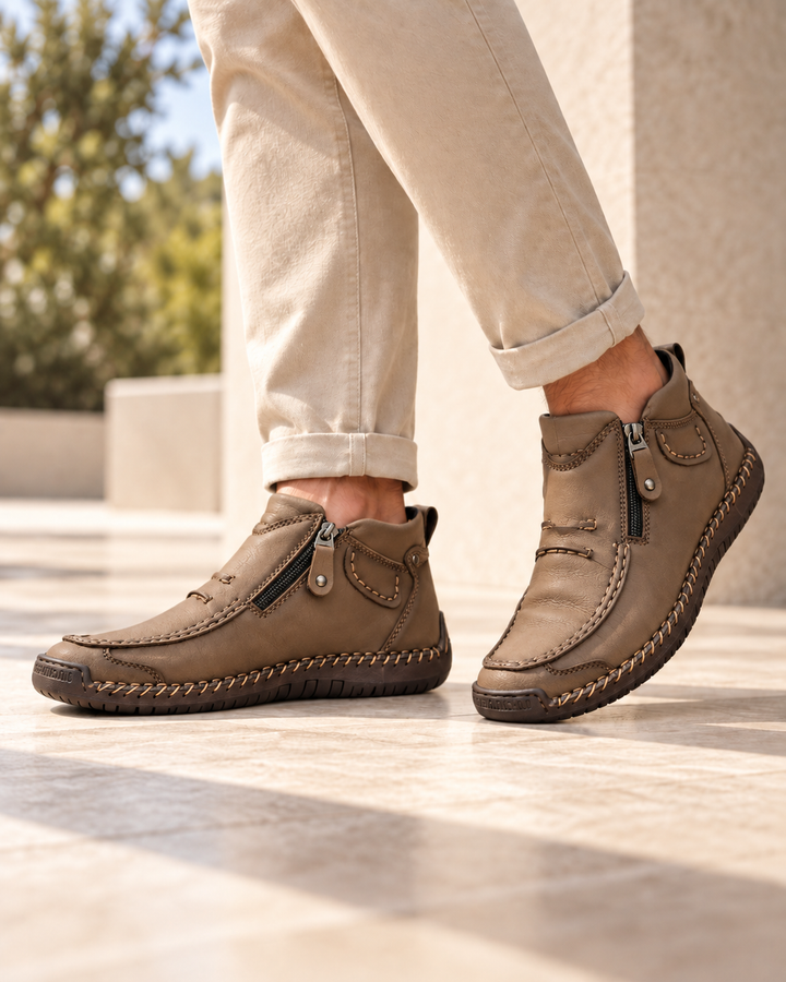 Nolan | Comfortable Zip-Up Shoes