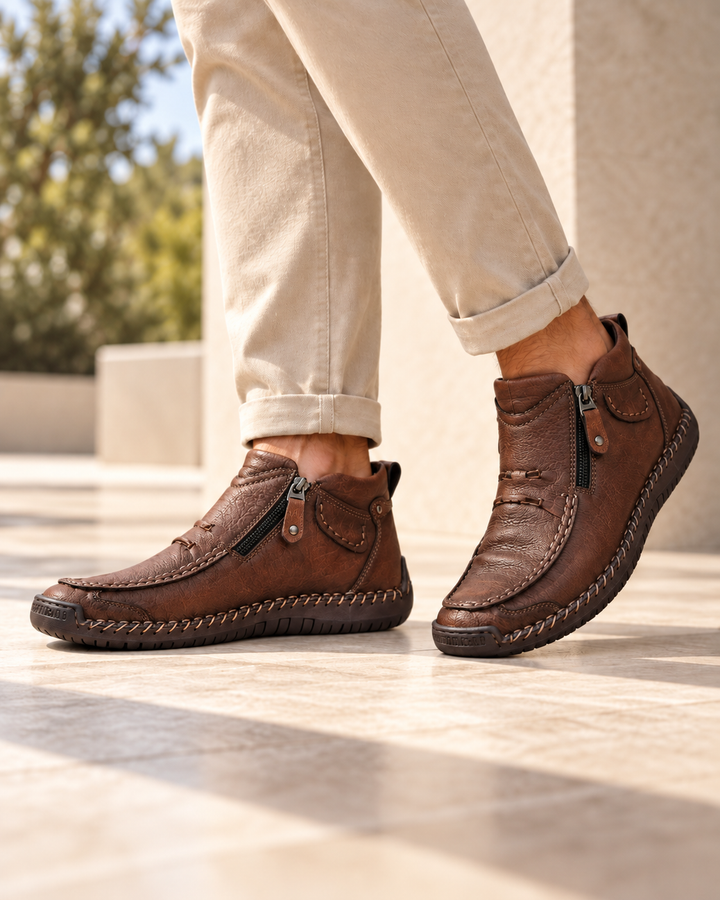 Nolan | Comfortable Zip-Up Shoes