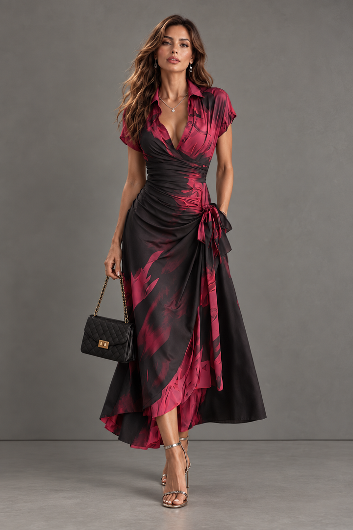 Beatrice | Abstract Wrap Dress