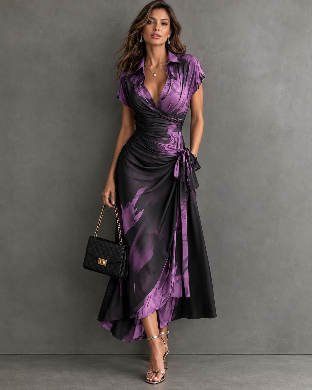Beatrice | Abstract Wrap Dress