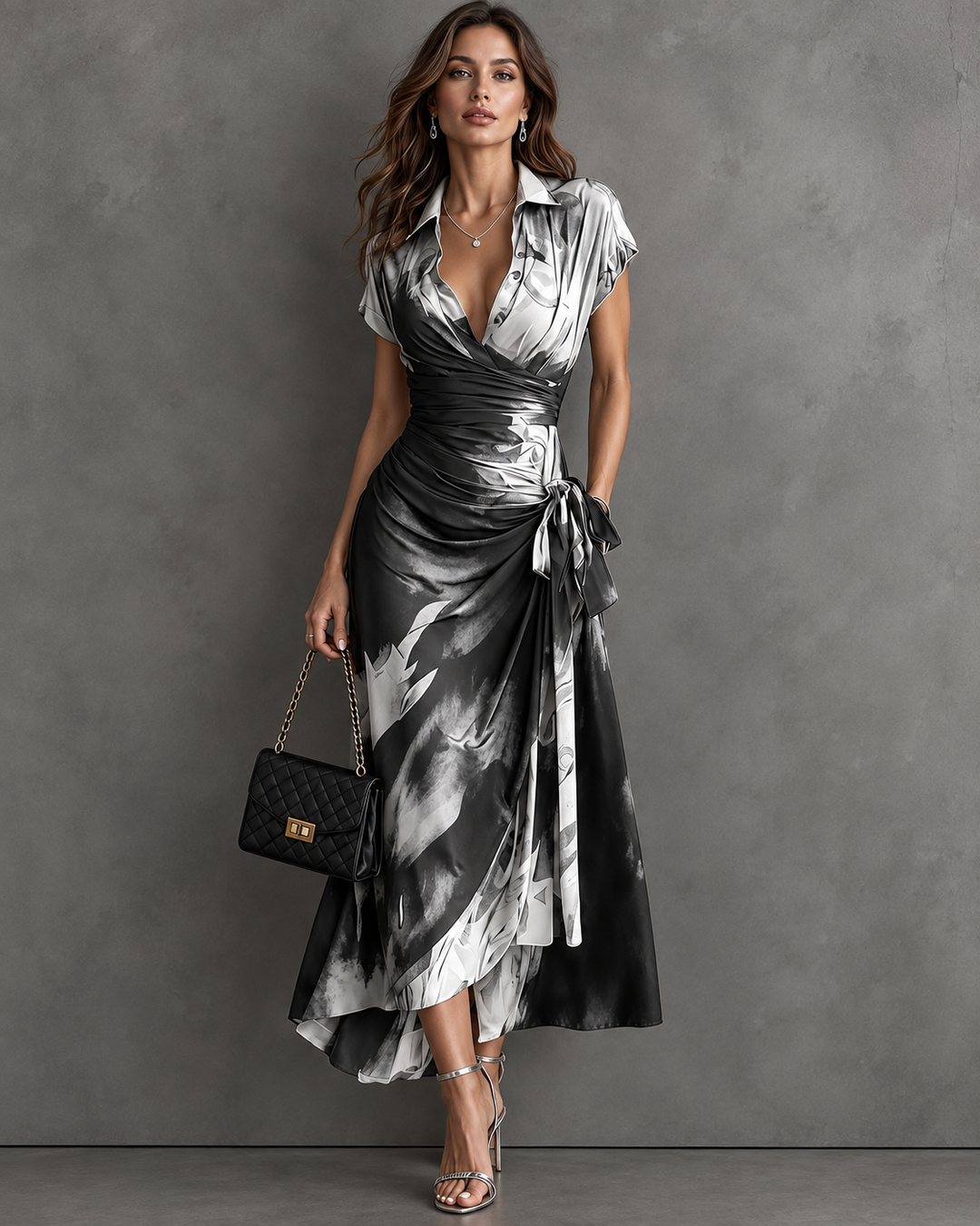 Beatrice | Abstract Wrap Dress