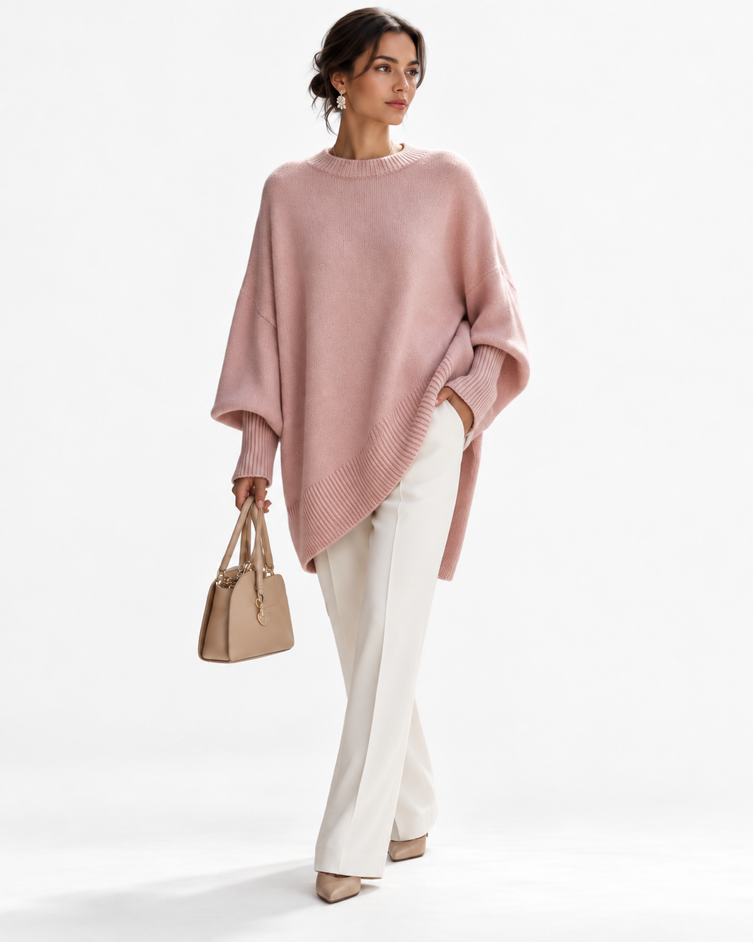 Mara | Asymmetrical Knit Poncho