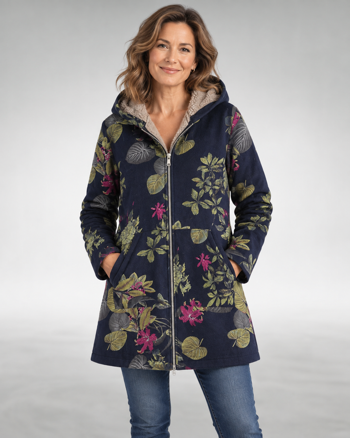 Evelyn | Floral Fleece Jacket