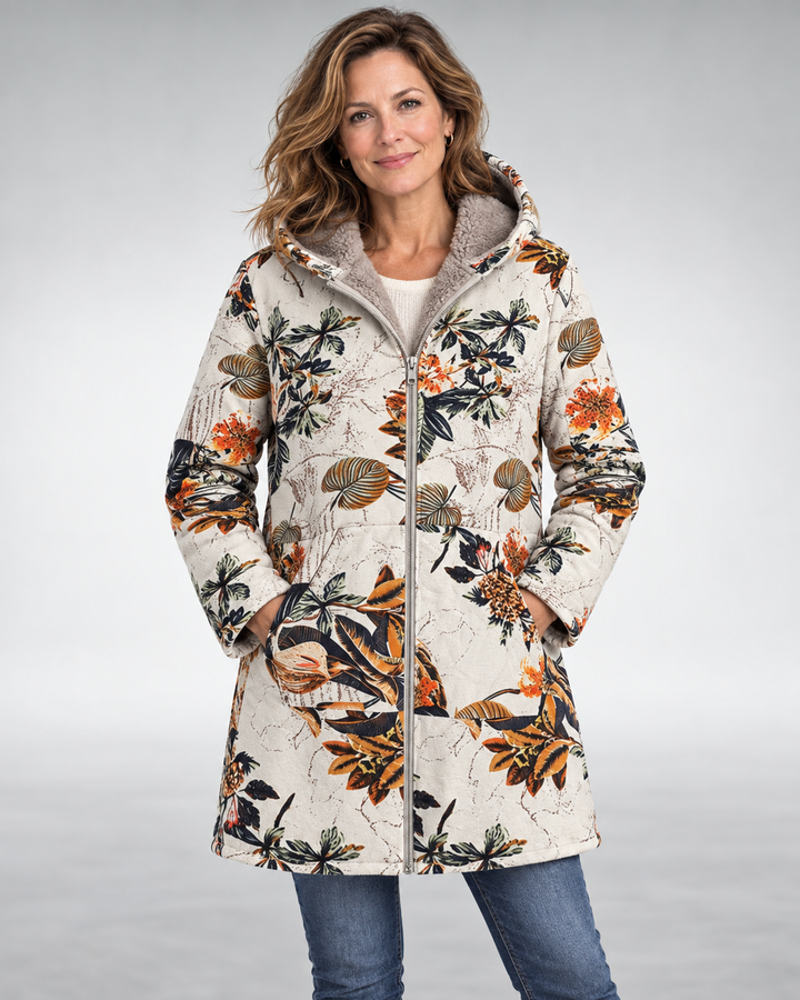 Evelyn | Floral Fleece Jacket