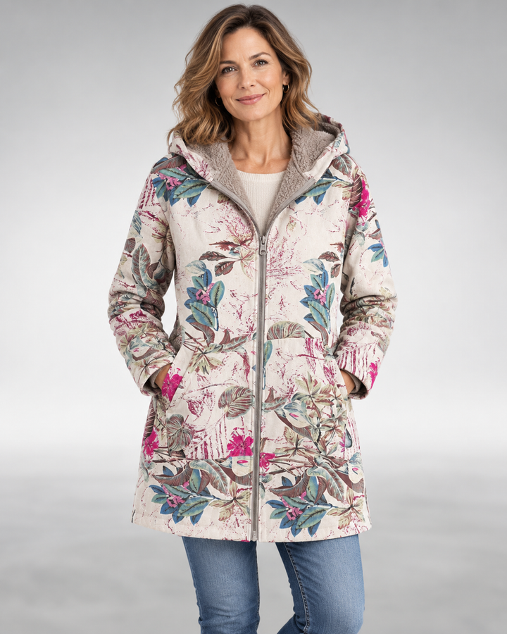 Evelyn | Floral Fleece Jacket