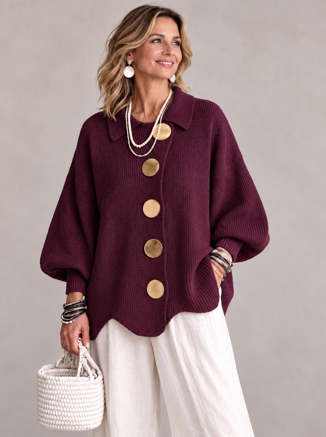 Greta | Chunky Knit Cardigan