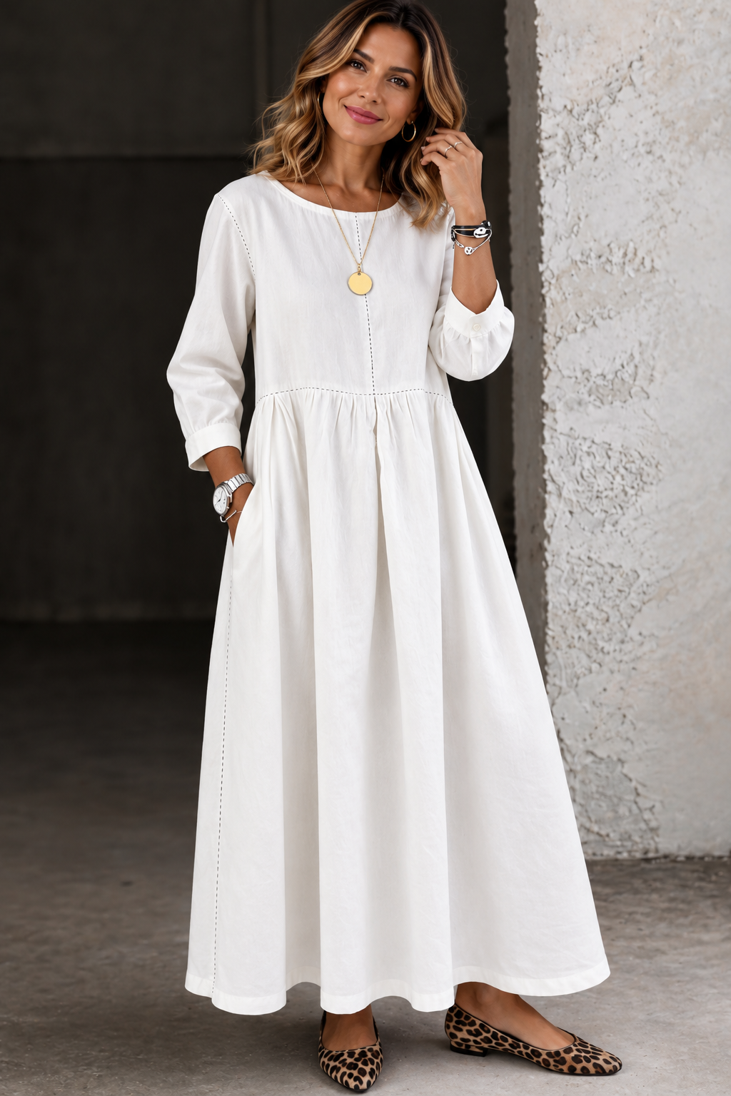 Cecilia | Vintage Denim Maxi Dress