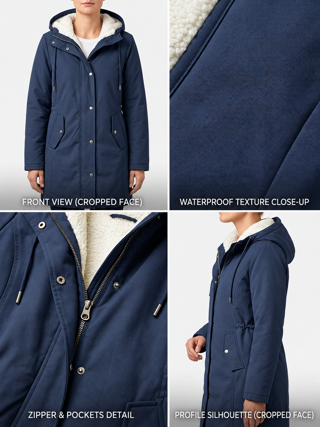 Audrey | Cozy Hooded Water-Resistant Coat