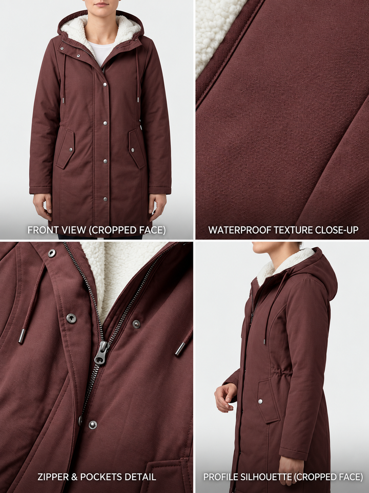 Audrey | Cozy Hooded Water-Resistant Coat