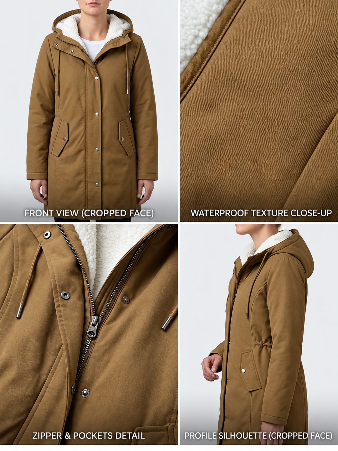 Audrey | Cozy Hooded Water-Resistant Coat