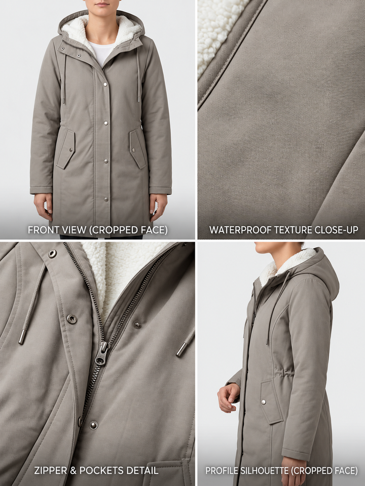 Audrey | Cozy Hooded Water-Resistant Coat