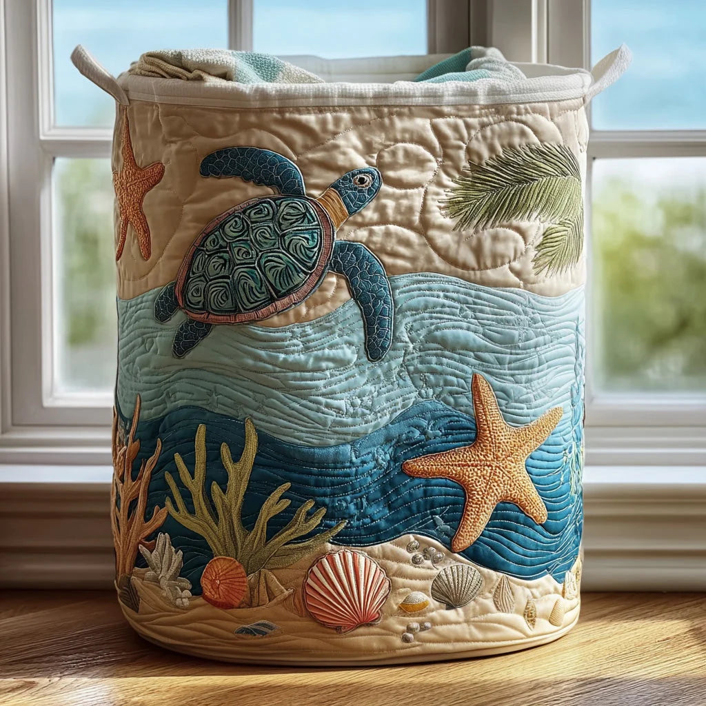 Coralie | Coastal Quilted Hamper