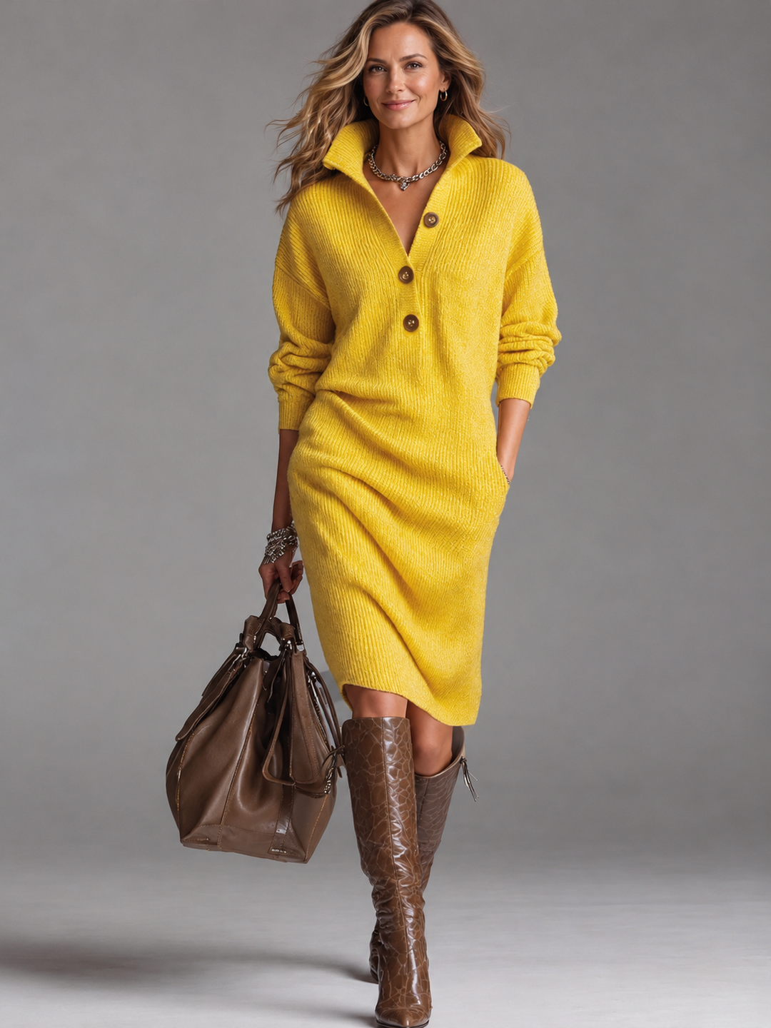 Amelia | Ribbed Midi Dress