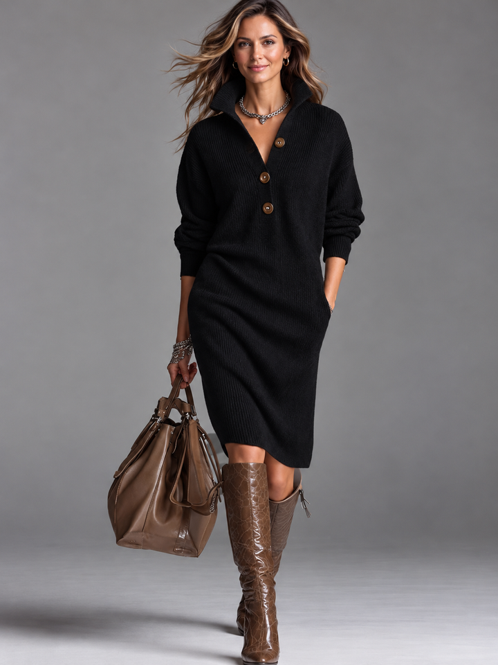 Amelia | Ribbed Midi Dress