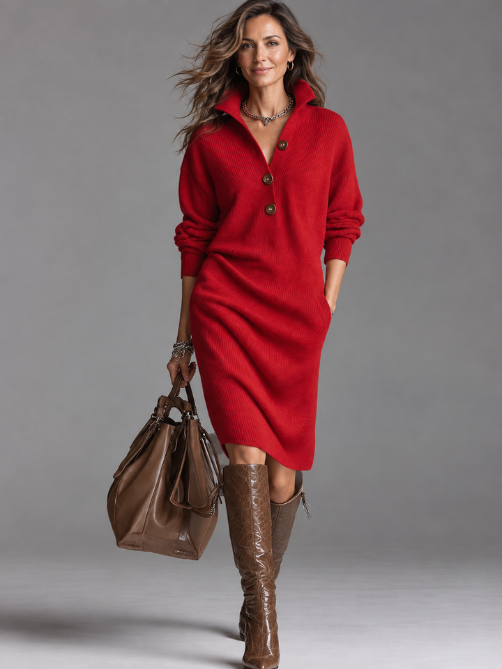 Amelia | Ribbed Midi Dress