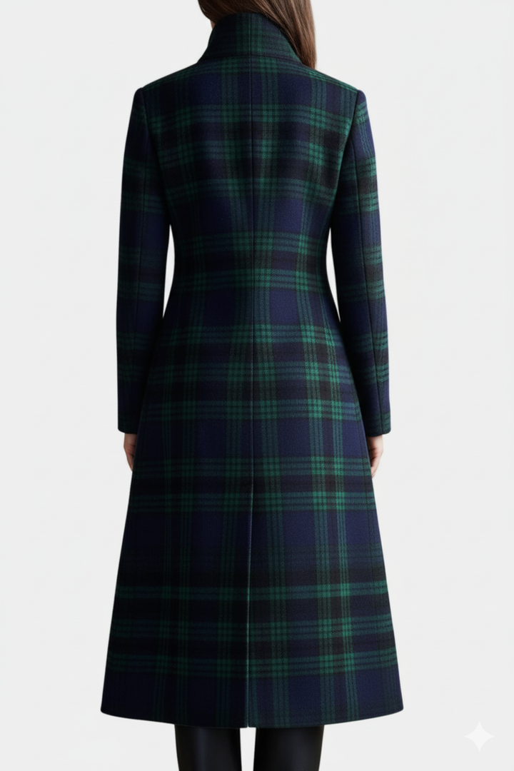 Camille | Tailored Check Midi Coat