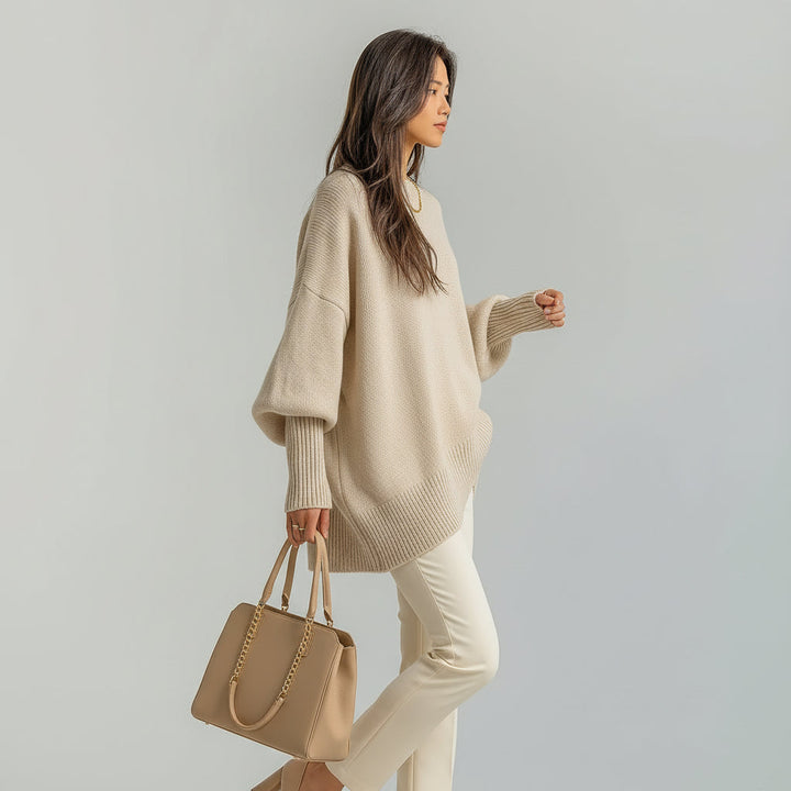 Mara | Asymmetrical Knit Poncho