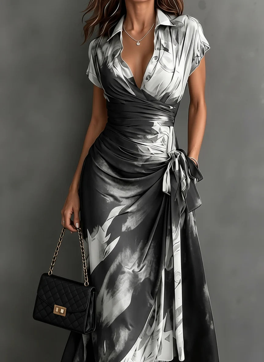 Beatrice | Abstract Wrap Dress