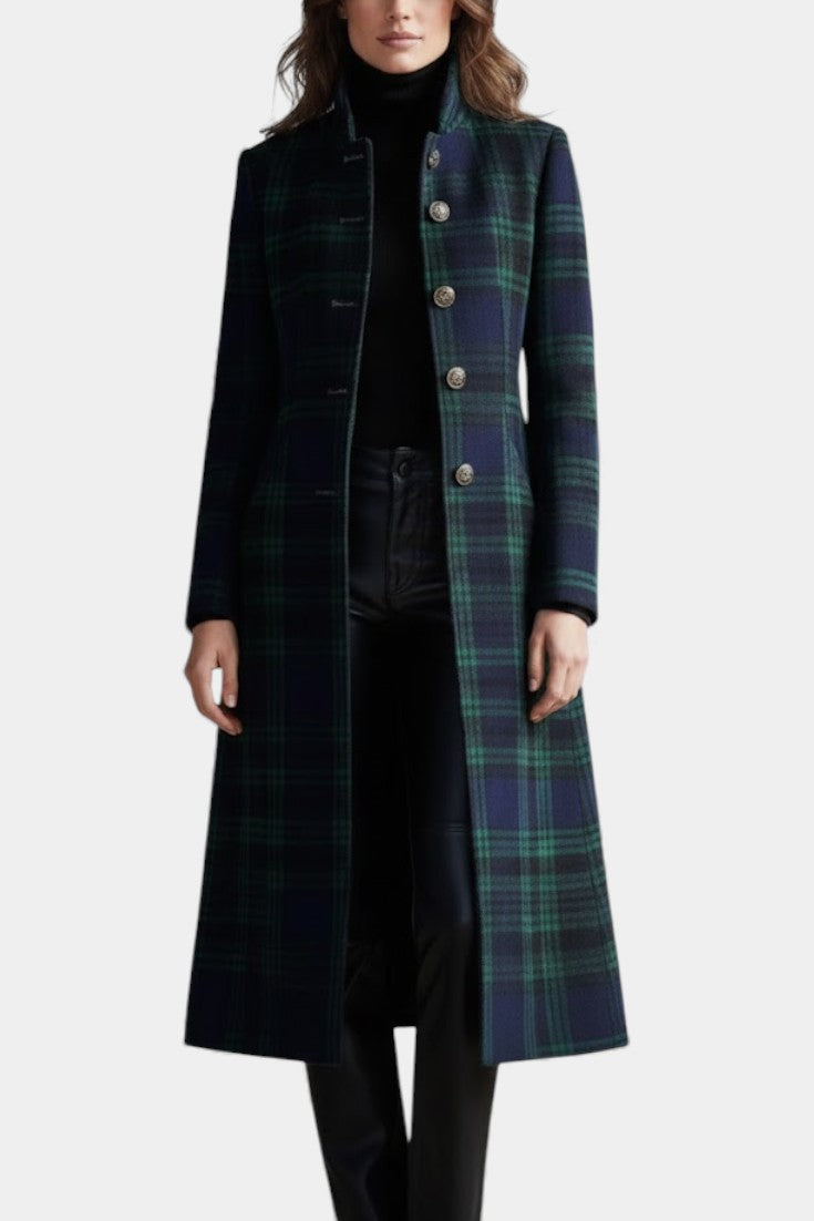 Camille | Tailored Check Midi Coat