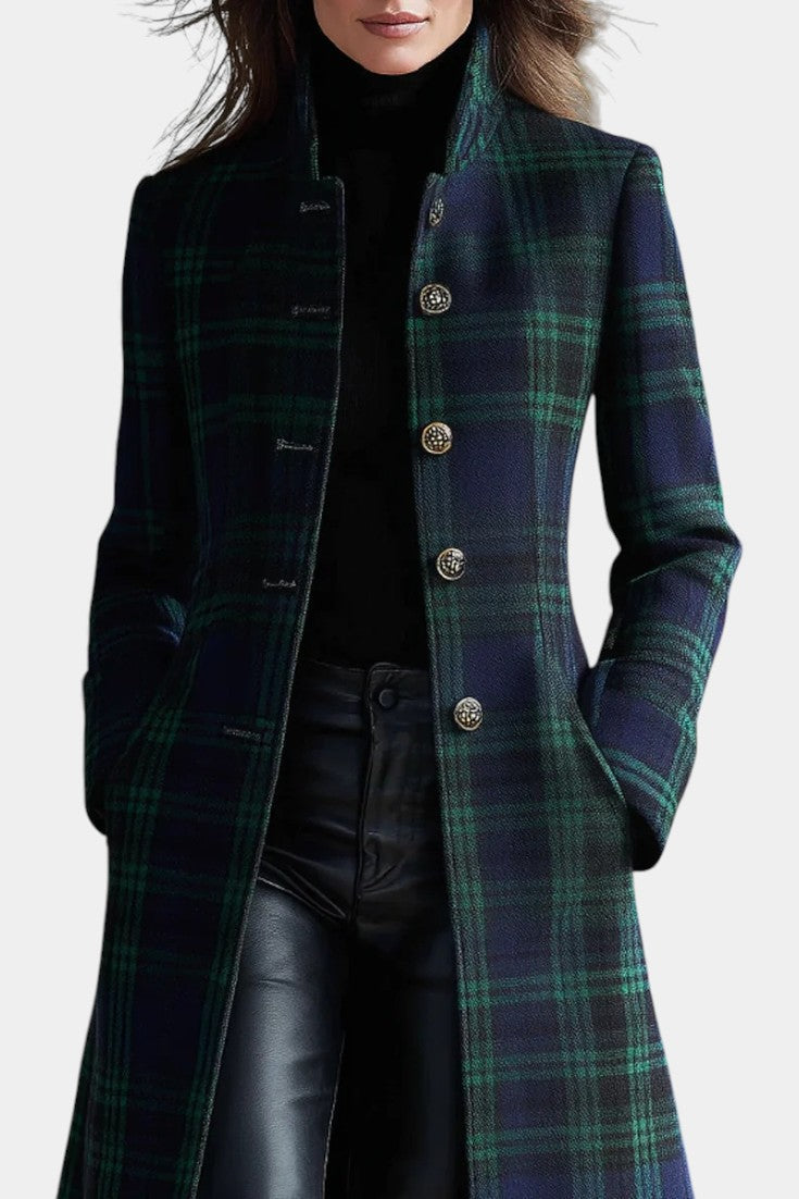 Camille | Tailored Check Midi Coat
