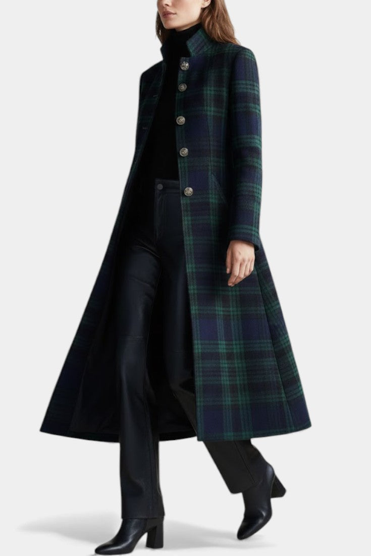 Camille | Tailored Check Midi Coat