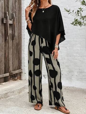 Kalliope - Comfortable Elastic Waist 2-Piece Set